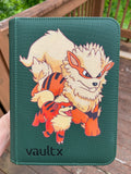 Arcanine & Growlithe 4 pocket Green binder