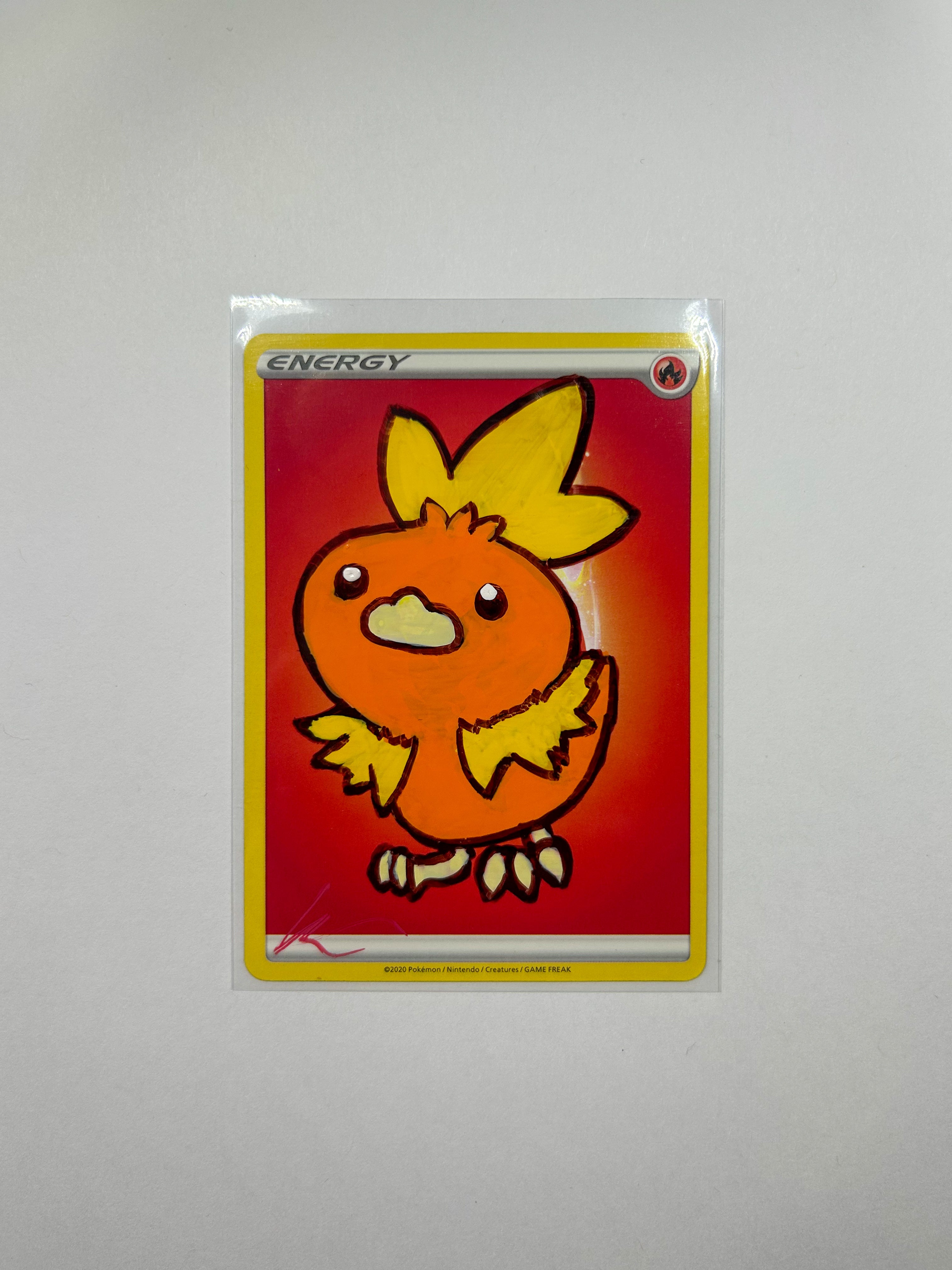 Painted Energy card Torchic
