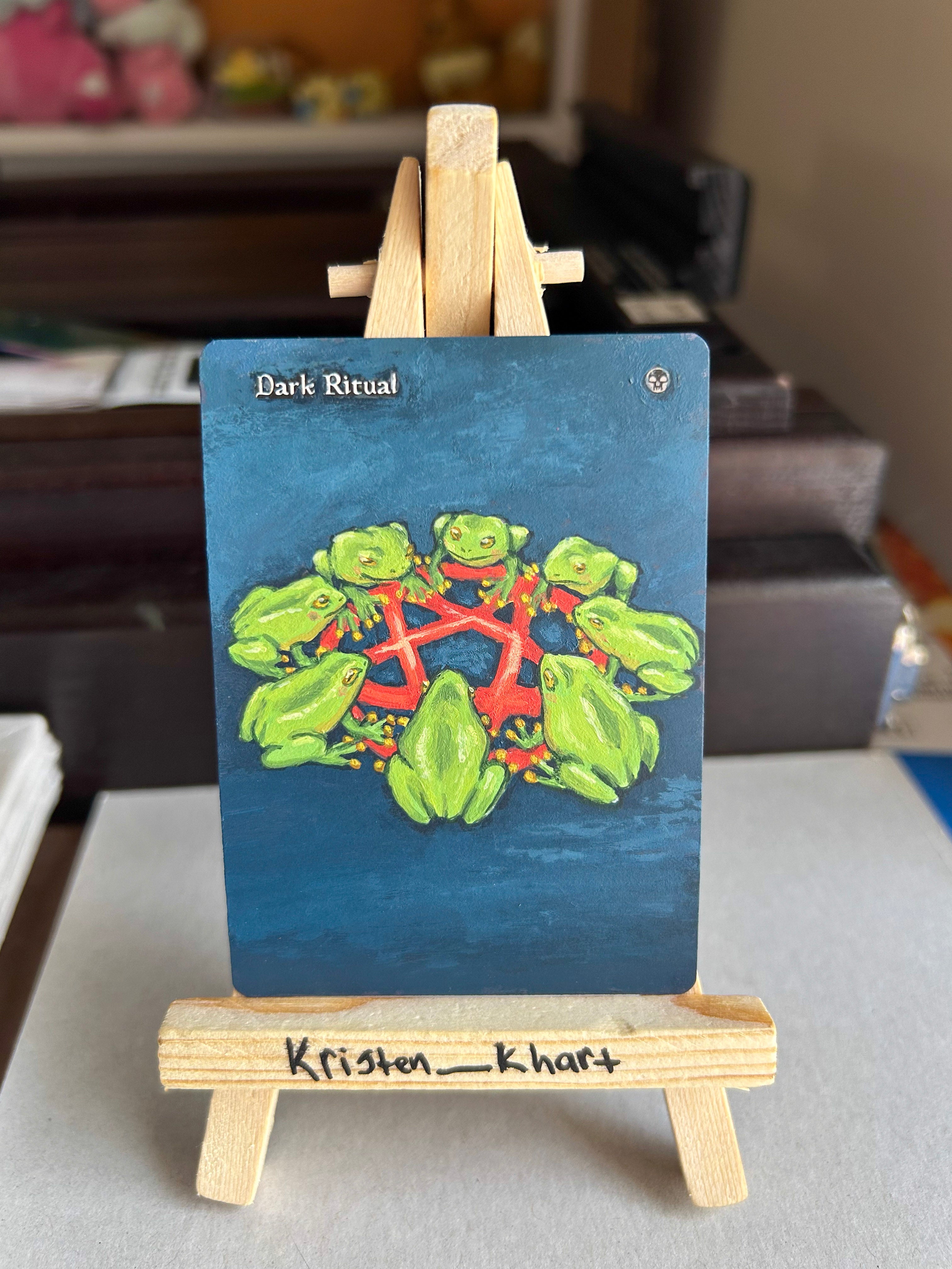 Dark Ritual - Frog Altered themed card. Frog Dark Ritual 02