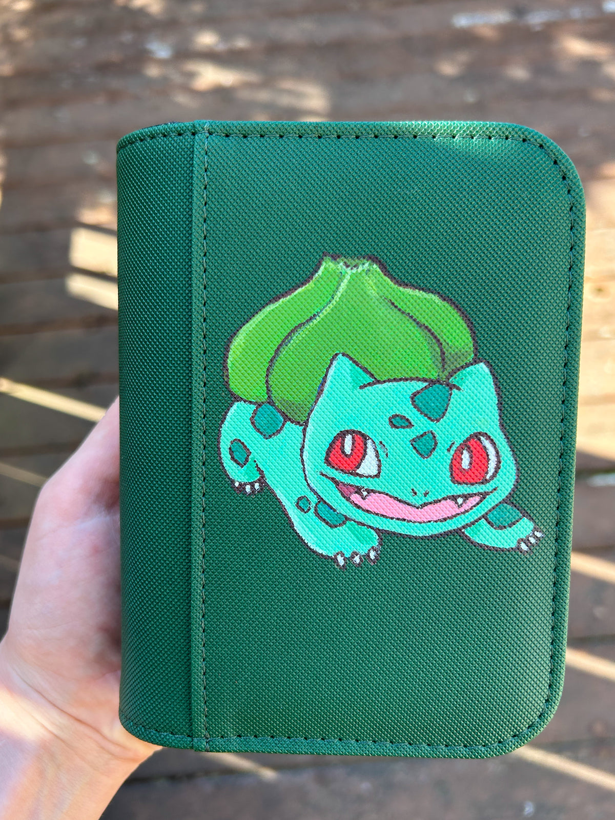 bulbasaur card binder Bulbasaur Green 1 Pocket Binder – KristenHArtStore