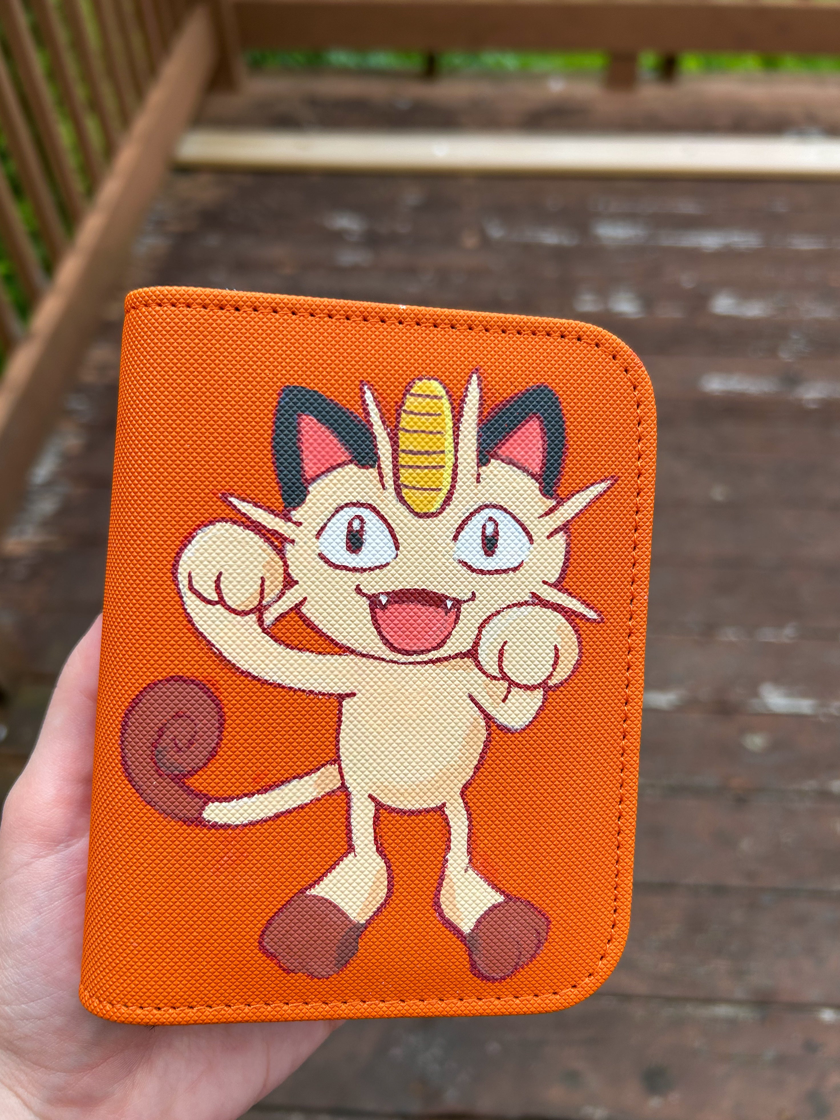 Meowth Orange 1 Pocket Binder