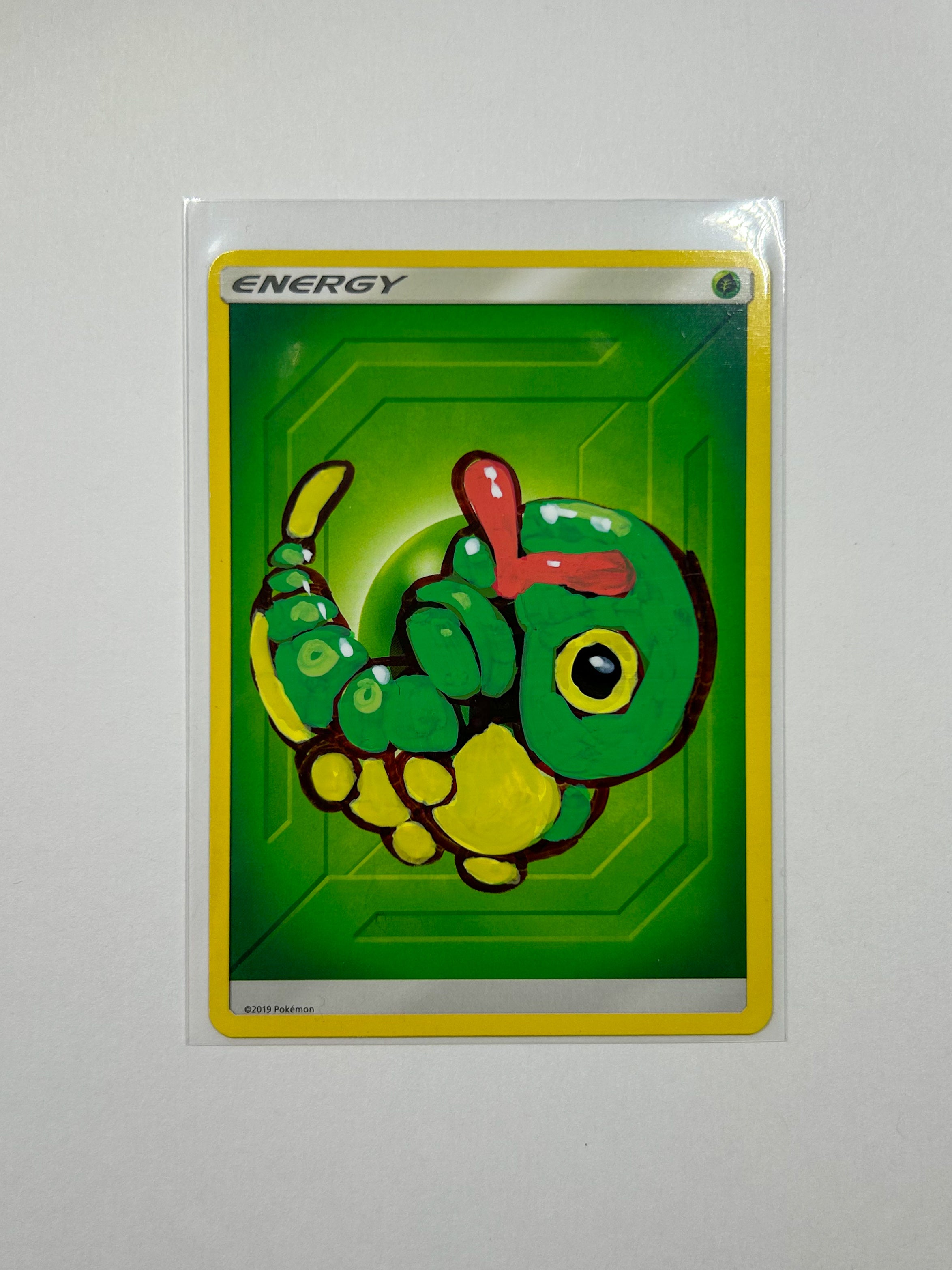 Painted Energy card Caterpie