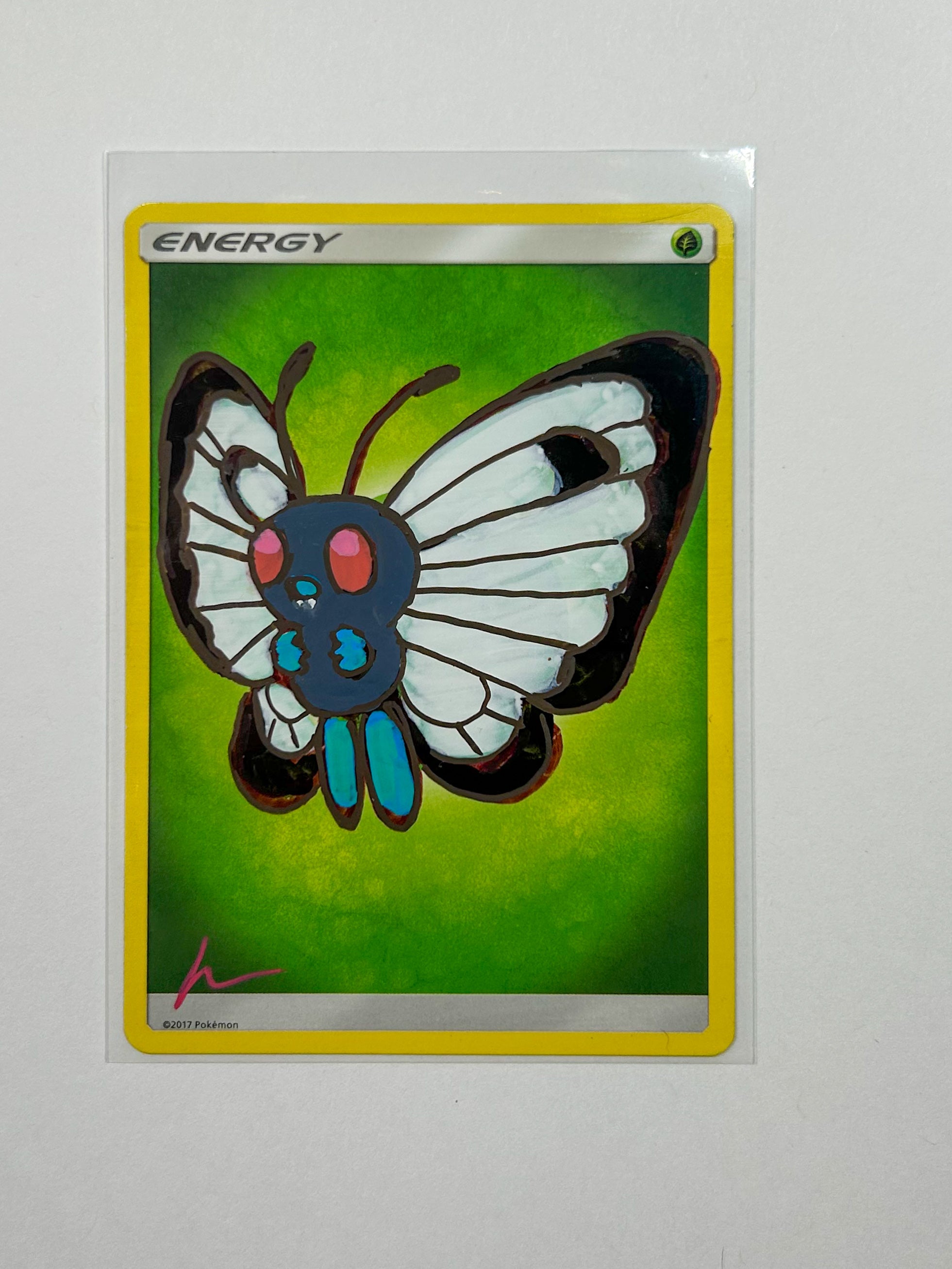 Painted Energy card Butterfree