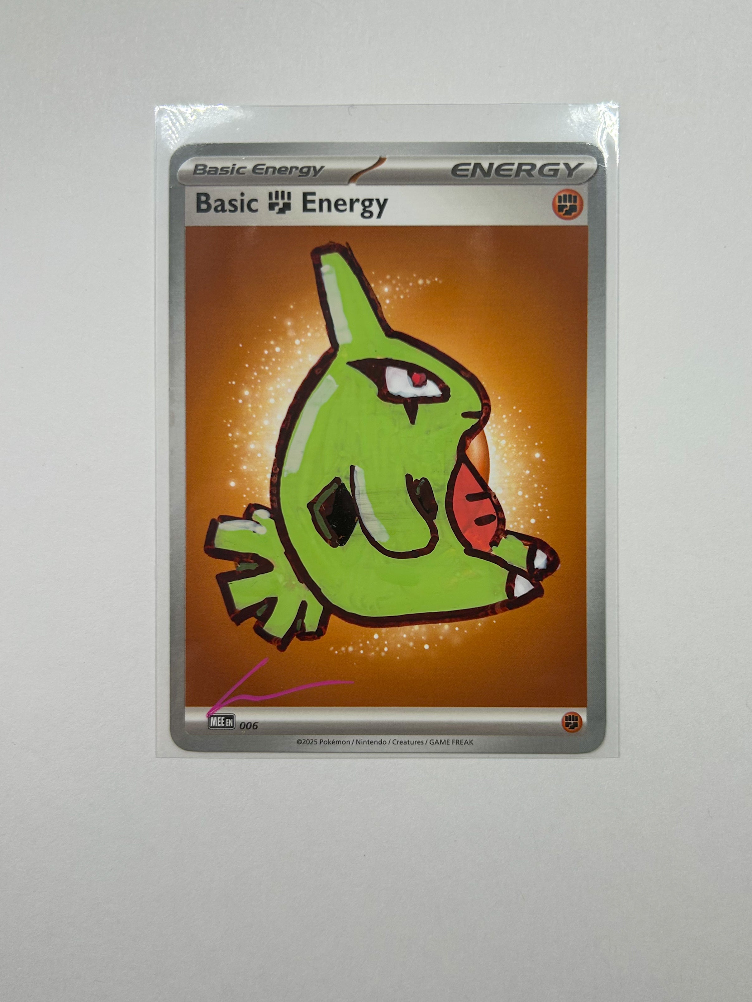 Painted Energy card Larvitar