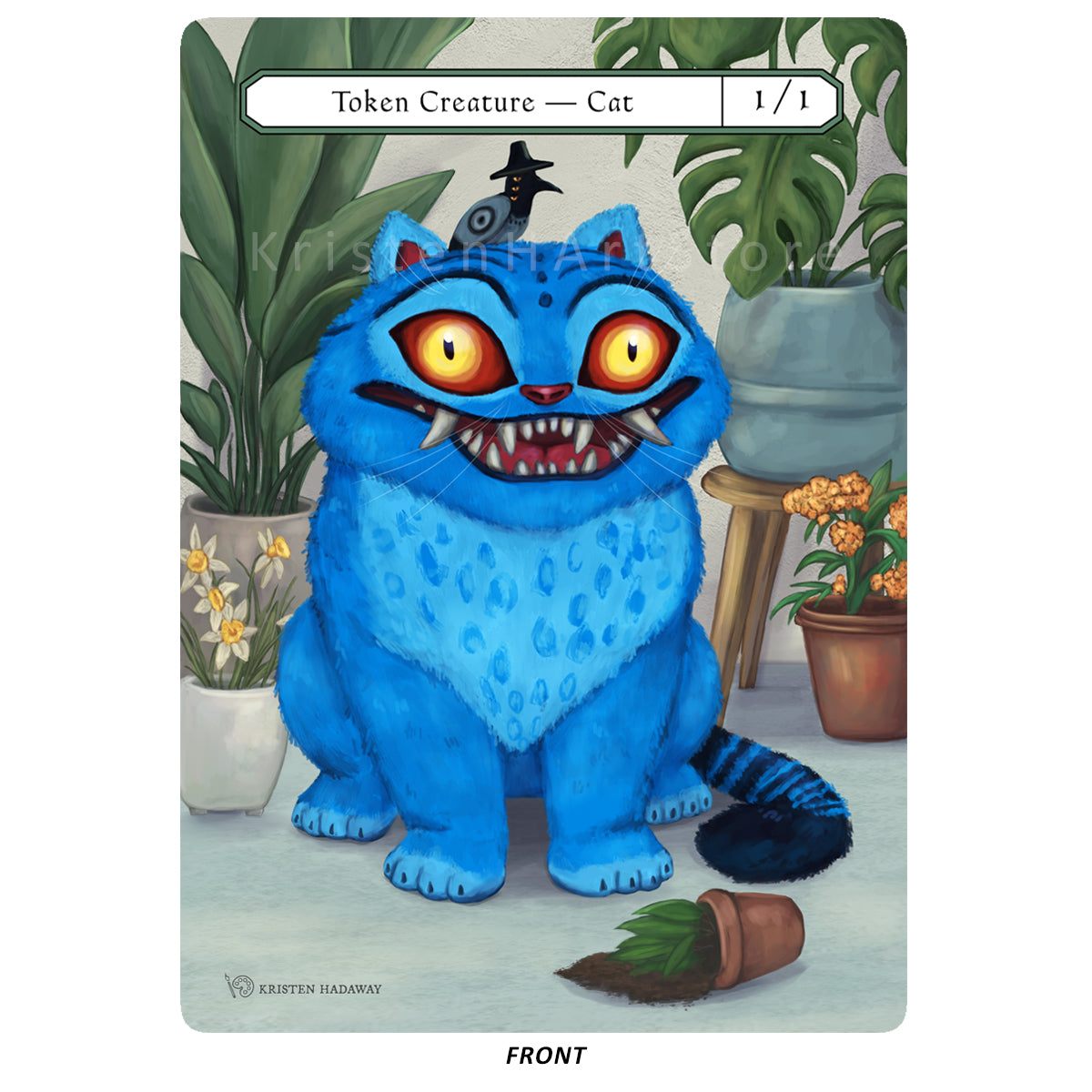Cat Token - Kpop Themed - 1/1 Green Cat Creature