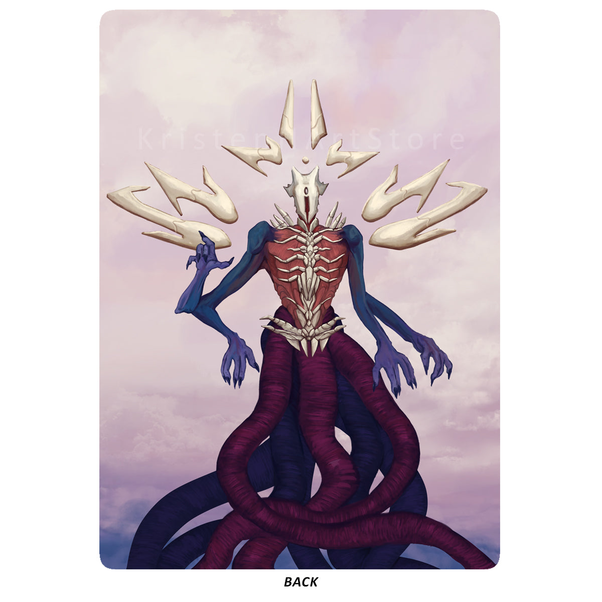 Eldrazi Angel Token - 4/4 Colorless Eldrazi Creature with Flying and Vigilance