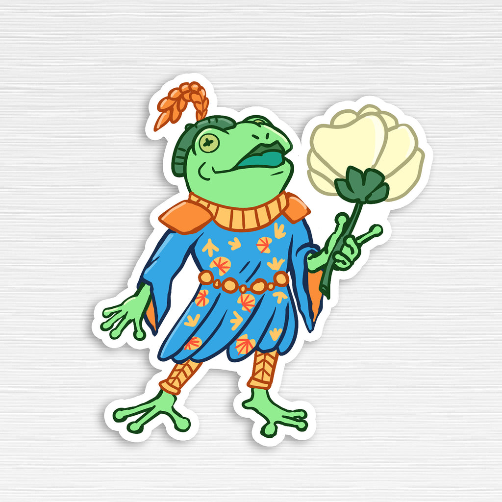 Flubs the Fool Frog 3" Vinyl Sticker