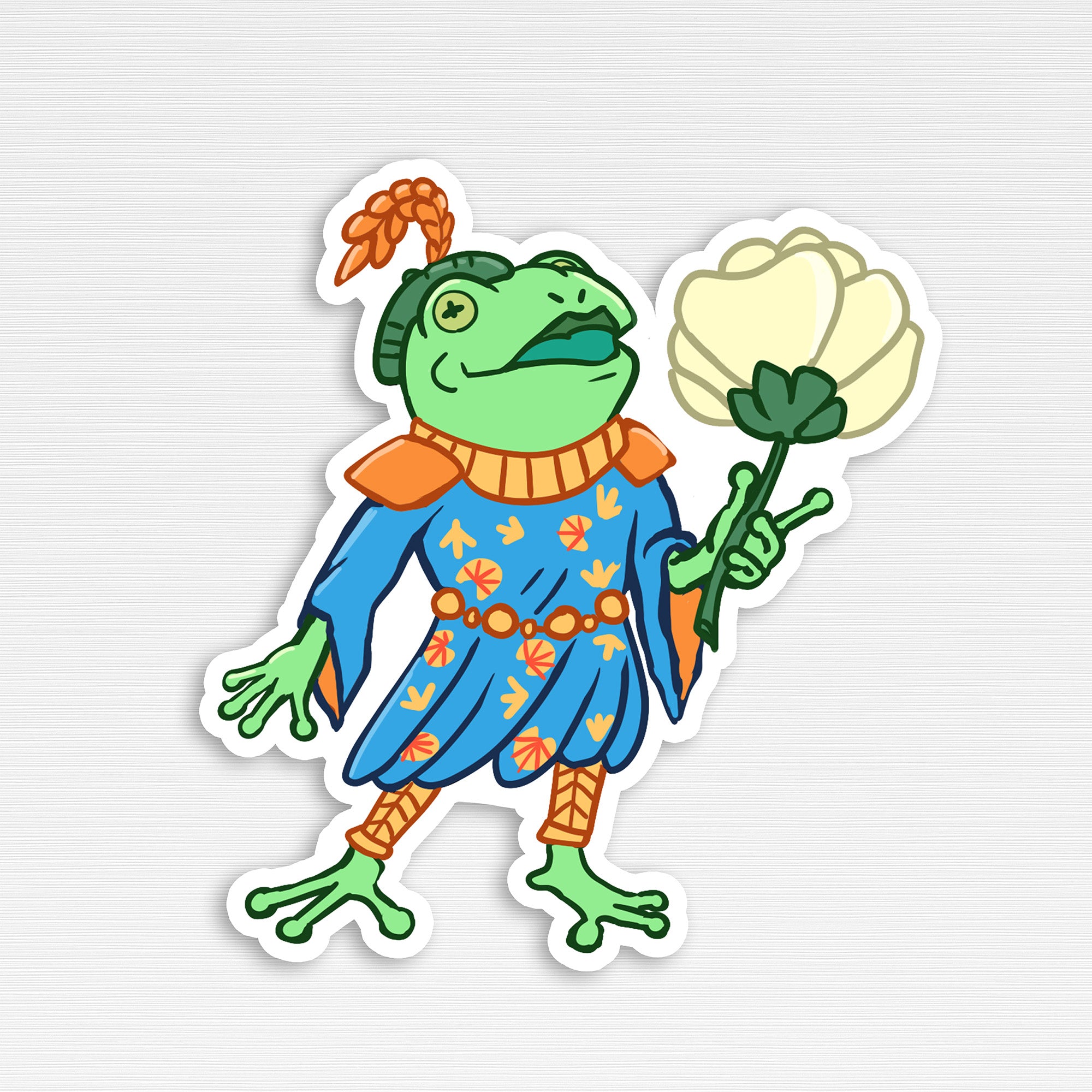 Flubs the Fool Frog 3" Vinyl Sticker