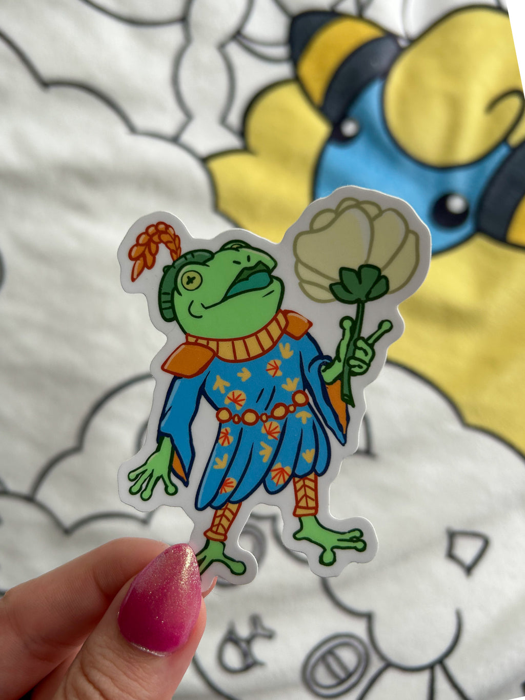 Flubs the Fool Frog 3" Vinyl Sticker