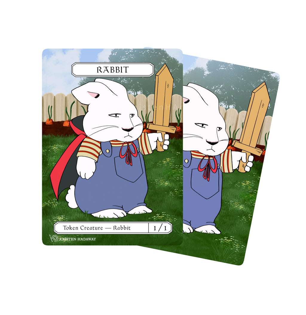 max rabbit token for magic the gathering proxy rabbit max and ruby fanart funny 