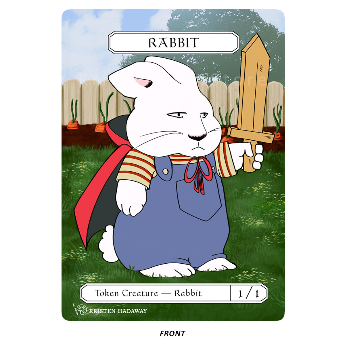 Rabbit Token - Max Knight - 1/1 White Rabbit Creature