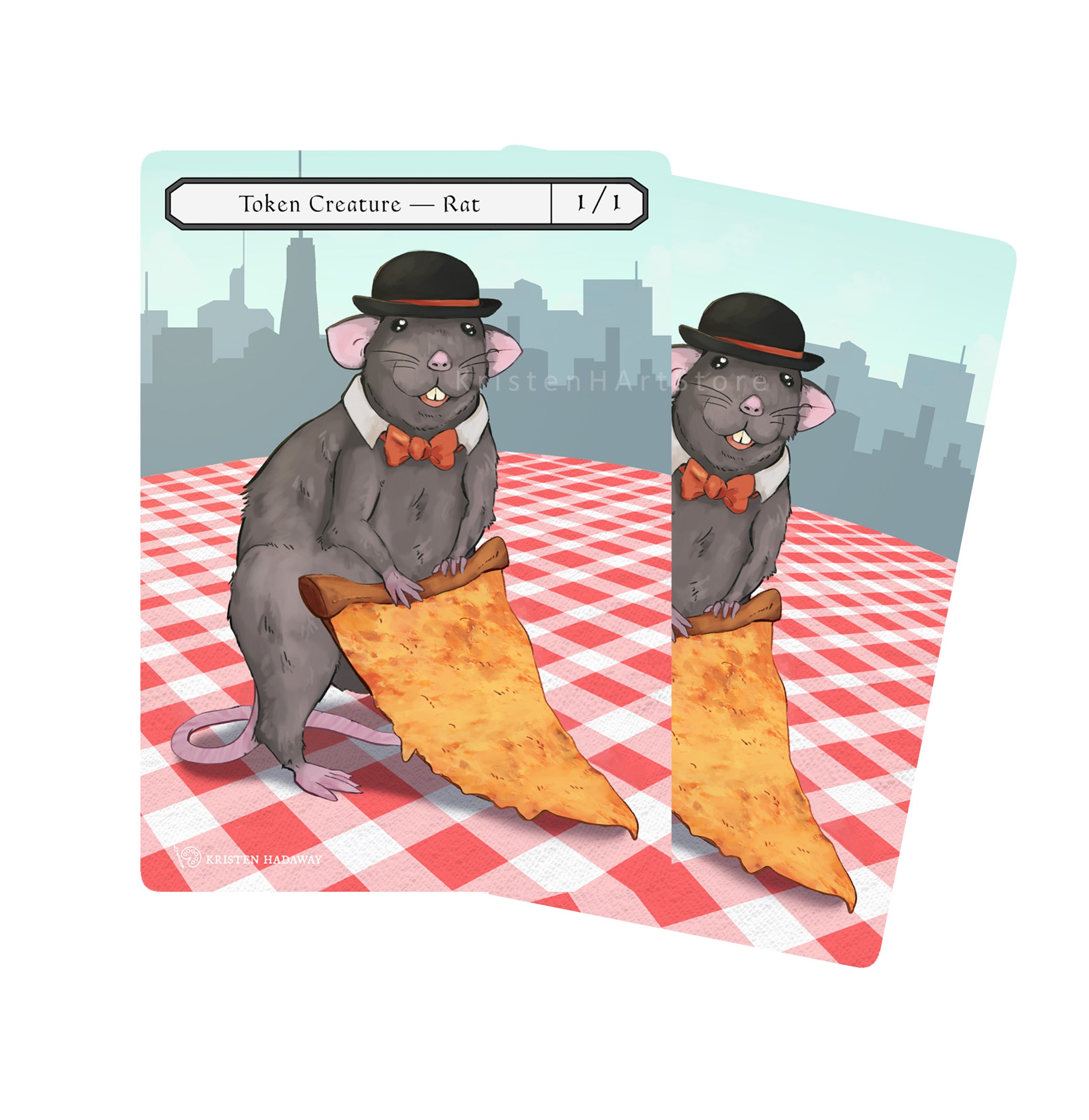 Rat Token - “Pizza Rat” 1/1 Black Rat Creature