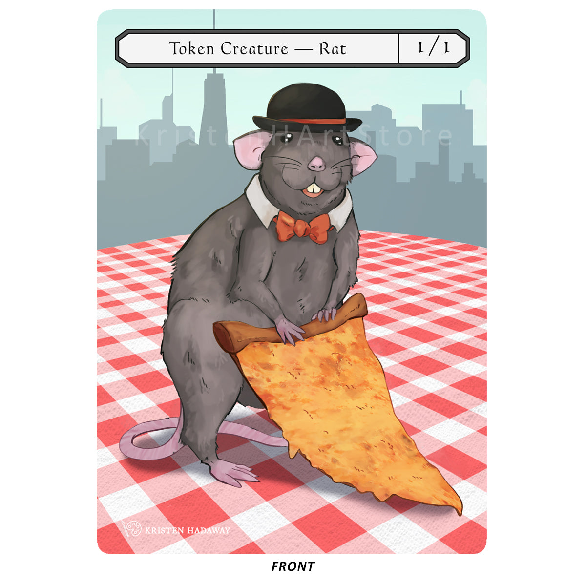 Rat Token - “Pizza Rat” 1/1 Black Rat Creature